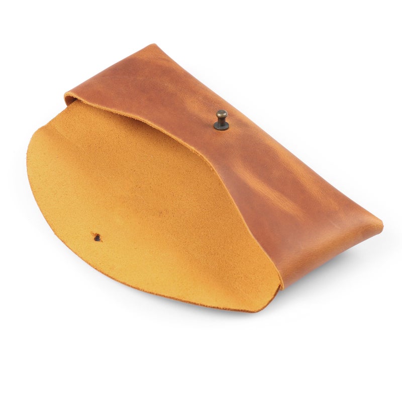Londo Genuine Leather Retro Pen and Pencil Case - Metal Snap Fastener, Pencil Pouch Stationery Bag - Image 2
